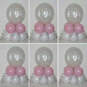 TAUFE - PETER HASE 2/6 /12er Pack Tisch Ballon Deko Aufsteller Set - Bild 1 von 5
