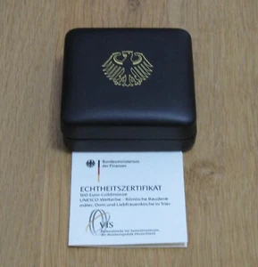 Etui + Echtheitszertifikat für 100 Euro Goldmünze - BRD 2009 - Trier - Bild 1 von 2