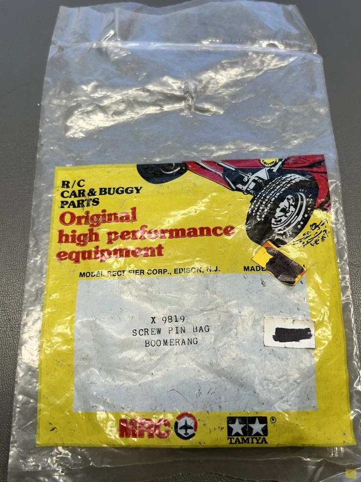 Tamiya MRC Boomerang Screw Pin Bag X9819 Vintage Deadstock 9819
