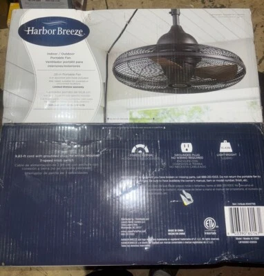 Harbor Breeze Valdosta 20 英寸油擦青铜带肉桂叶片室内 — 第 1/4 张图片