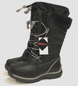 Lands End Mädchen Größe 2M Thermolite Stiefel mit Kordelzug Schnürung #511735 neu mit Etikett - Bild 1 von 13