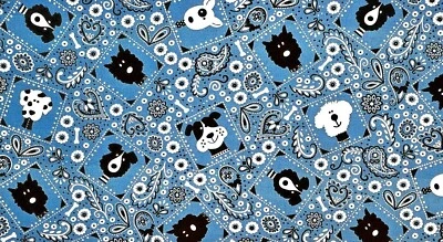 Freckle + Lollie - Freckle Bandana Quilting And Crafting Fabric With Dogs 🐕  - Image 1 of 2