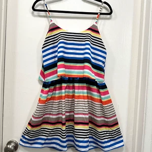 Zoa Women Spaghetti Straps Striped Mini Dress XS - Picture 1 of 10