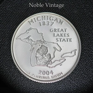 2004 S Silver Proof Michigan State Quarter - 90% Silver - From a Proof Set - Picture 1 of 2