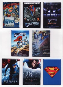 SUPERMAN MOVIE POSTER MAGNETS (2 3 4 returns man of steel logo shirt dc comics) - Picture 1 of 13