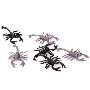 Insects Creepy Crawling Scorpions 2.75" Decoration Prop, 6 CT, Black Grey - Picture 1 of 3