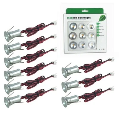 9 MINI FARETTI  INCASSO 24V COB LED 1W FORO 15MM SEGNAPASSO ESTERNO INTERNO IP65 - Immagine 1 di 4