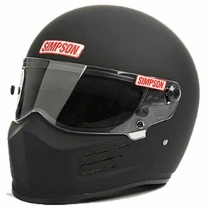 Casco Simpson Bandit Snell Sa2020 colore nero opaco 8859 terminale Msa M6 Fia - Foto 1 di 4