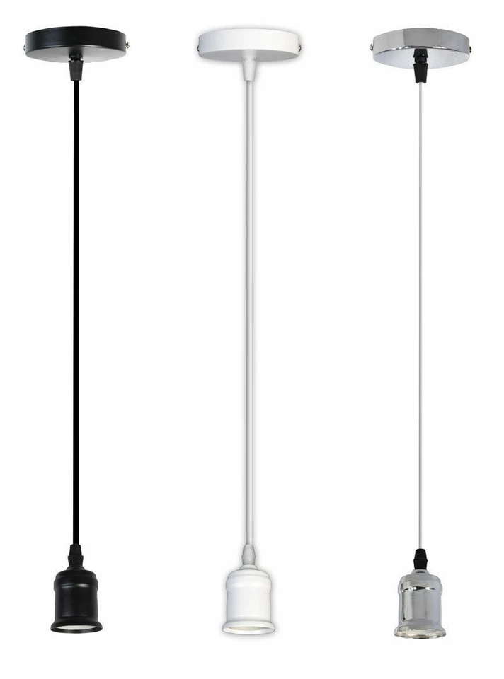 Portalampada e27 a sospensione lampadario pendente porta lampada sospesa - Immagine 1 di 1