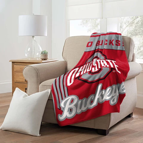 NCAA Officially Licensed Ohio State Buckeyes 46" x 60" Microfiber Throw Blanket Cover
