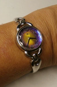 Vintage Lei Women's Watch Purple and Yellow Dial - Beautiful Piece New Battery - Picture 1 of 7