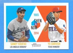 2014 Topps Heritage Then & Now #KD Sandy Koufax/Yu Darvish - Picture 1 of 1