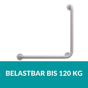 Badewanne Haltegriff Winkelgriffe links/rechts montierbar 60/60 cm weiß ⌀25 mm - Bild 1 von 8