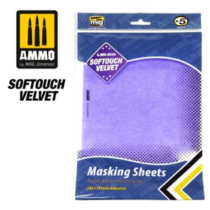 Softouch Velvet Masking Sheets (x5 sheets, 280mm x 195mm, adhesive) - Bild 1 von 1
