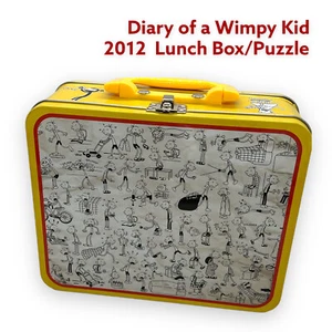2012 Tagebuch eines wimpy Kid gelb Metall Brotdose Aufbewahrung Puzzle - Bild 1 von 5