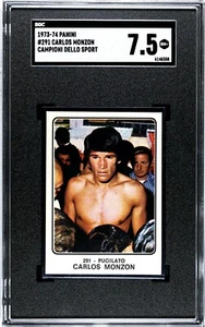 1973 Panini Campioni Dello Sport #291 Carlos Monzon Rookie Card RC SGC 7.5 POP 1 - Picture 1 of 2