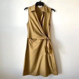 Vince Wrap Shirt Dress Tobacco Brown 4 - Picture 1 of 12