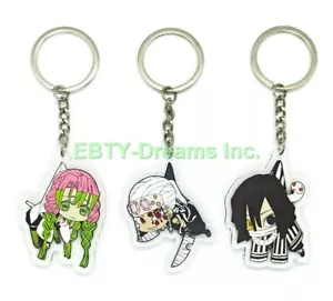 Set of 3 Demon Acrylic Keychain Obanai Mitsuri Tengen Uzui v3 - Picture 1 of 2