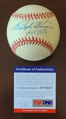 HOF Ralph Kiner Signed Auto Inscribe OML Baseball Pittsburgh Pirates PSA/DNA COA - Image 1 of 4
