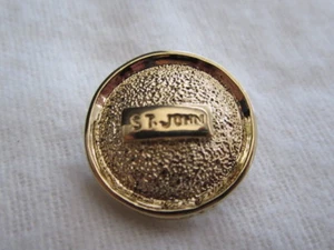 NWOT # 4002, St. John Knit Button, Gold 13/16" - Picture 1 of 3