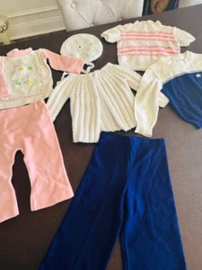 Vintage 70s-80s Girls Clothing Winter Spring Lot Sets Mix Match Hat Sweaters 4T - Picture 1 of 14