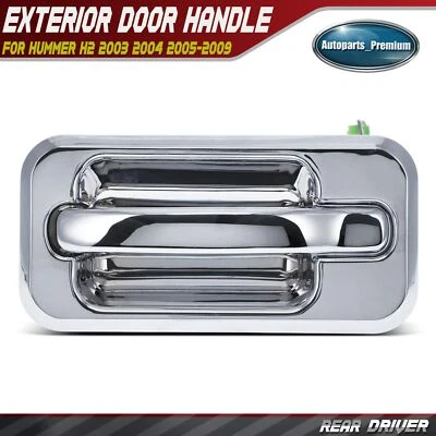 Maçaneta externa de metal cromada atualizada para driver traseiro Hummer H2 2003-2009 - Imagem 1 de 4