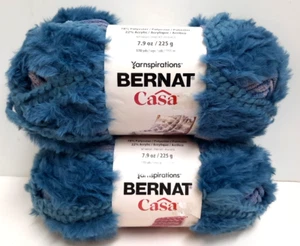 Menge 2 Yarnspirations BERNAT Casa Garn #6 sperrig mineralblau 7,9 Unzen 170 Yard EA BB - Bild 1 von 6