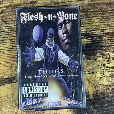 Flesh N Bone T.H.U.G.S Cassette Tape Vintage 1996 DefJam - Image 1 of 4
