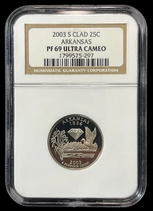 2003-S Arkansas Quarter NGC PF 69 Ultra Cameo-(bin7684F) - Picture 1 of 2