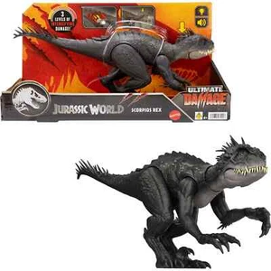 NUOVO RARO MATTEL Jurassic World Ultimate Damage Scorpios Rex giocattolo dinosauro campo - Foto 1 di 6
