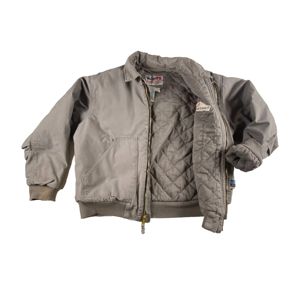 Walls FR Flame Resistant Insulated Quilted Work Jacket Gray Men’s XL - Excellent - Image 1 of 4
