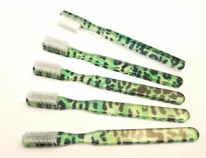5er-Pack Vintage grüner Leopard Design Zahnbürste von Alan Stuart aus New York - Bild 1 von 2