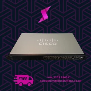 Cisco SF300-24P, 24-Port 10/100 PoE Managed Switch with Brackets - Picture 1 of 3