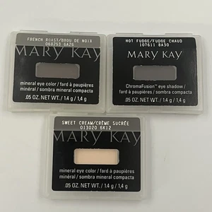 LOT 3! NEW Mary Kay Mineral Eye Color Sweet Cream, Hot Fudge, French Roast NEW - Picture 1 of 7