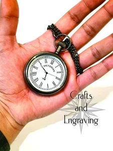 Nautical antique finish brass Victorian 1875 pocket watch | gift - Picture 1 of 2