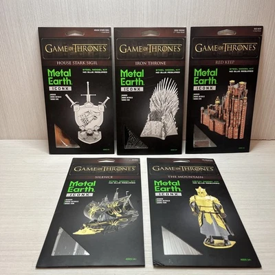 Game Of Thrones Metal Earth Model Kit Iconx Fascinations Lot Of 5 Models. New ! - Image 1 of 4