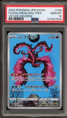 Pokemon Galarian Moltres VSTAR Universe Japanese Art Rare #190 PSA 10 Gem Mint - Image 1 of 2