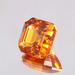 AAA 8.24 Ct Ceylon Padparadscha Sapphire Asscher Cut Loose Gemstone, Unheated - Picture 1 of 3