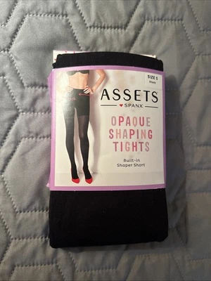 Medias moldeadoras opacas Spanx Assets para mujer talla 5 220+ libras negras estilo 158B NUEVAS Foto 1 de 4