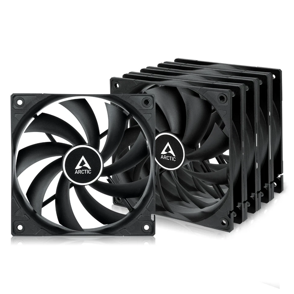 ARCTIC F12 (Black) 5 Pack 120 mm Standard Case Fan Low Noise 1350 RPM PC - Image 1 of 4