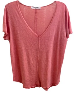 Project Social T (S) Wearever V-Ausschnitt T-Shirt Relaxed Fit Pink Style #1674-3E Neu ohne Etikett - Bild 1 von 9