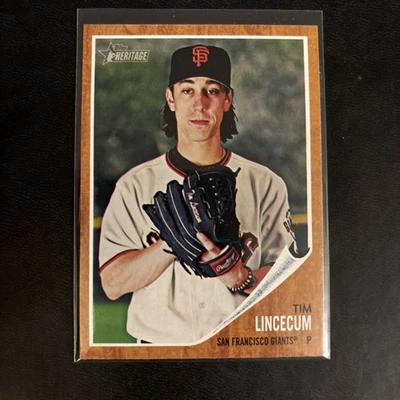 2011 Topps Heritage - Tim Lincecum #429 SP - Image 1 of 2