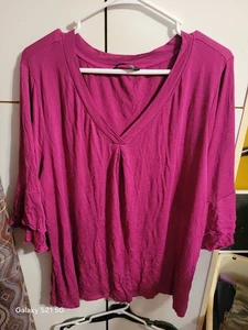Womens Pink Bloomchic Size 18/20 Short Sleeve Blouse - Picture 1 of 3