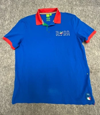 Polo Hugo Boss Italy A Beautiful Game masculina caimento moderno GG - Imagem 1 de 4