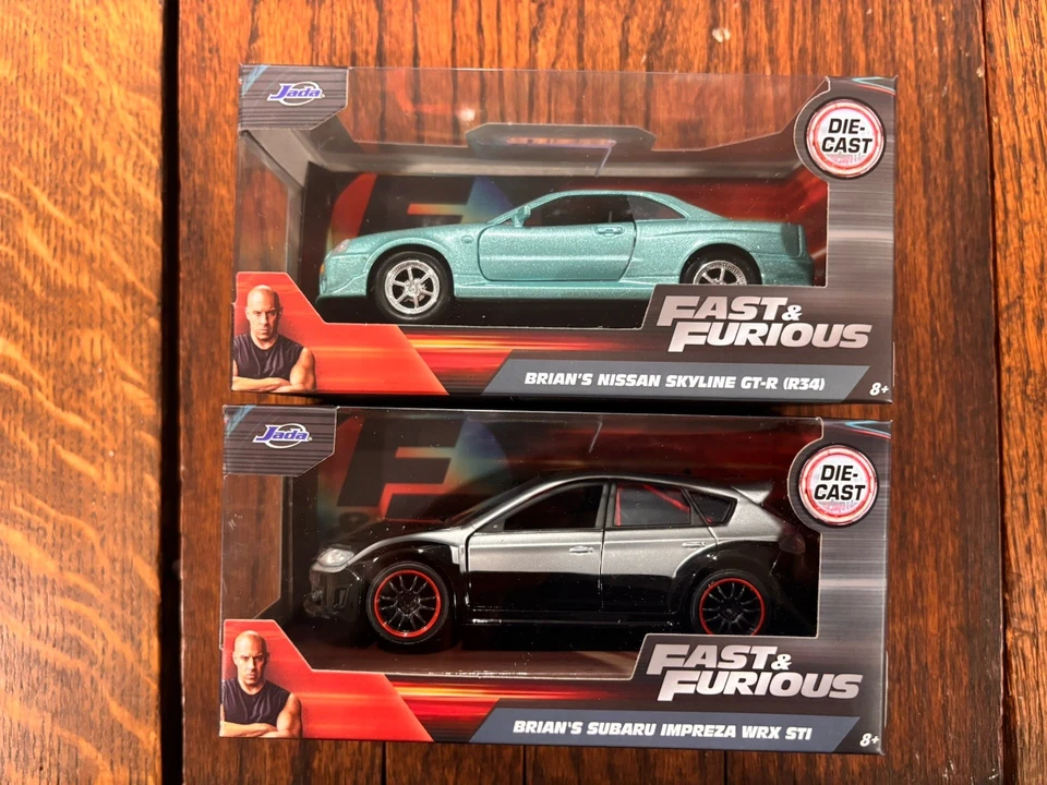 Jada Toys Fast & Furious 1:32 - Brian’s Nissan Skyline (Teal) Brian’s WRX STI 🔥 - Image 1 of 4