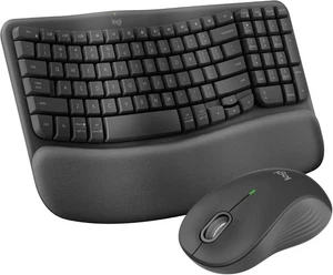 Logitech Wave Keys Mk670 Combo, Wireless Ergonomic Keyboard With Signature M550 - Picture 1 of 3