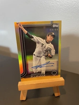Shintaro Fujinami 2025 Topps NPB Autograph #BCA-SF Gold Foil Auto 03/50 Tigers - Image 1 of 2