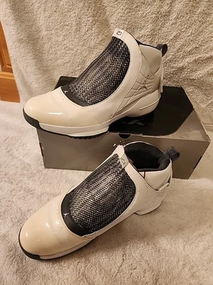 Nike Air Jordan 19 XIX Blanco/Cromo/Gris Pedernal Talla 12 Foto 1 de 4