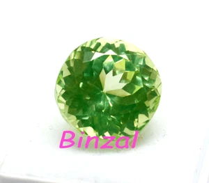 Genuine 17 CT Excellent Round Cut Afghanistan's Green Peridot Unset Loose Stone - Picture 1 of 8