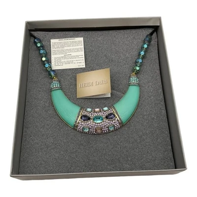 Collar Heidi Daus Dilo Con Estilo Cristal Estrás Lucite Aqua Foto 1 de 4